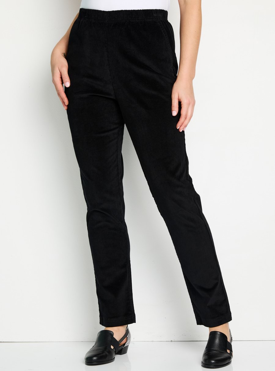 Pull On Stretch Cord Pants - Short Length - Infashion