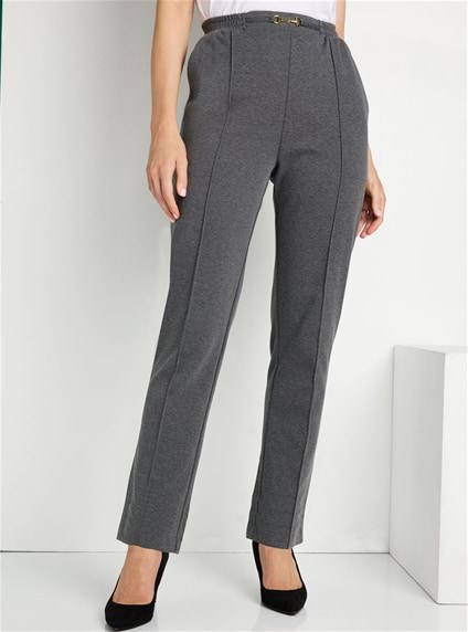 Innovate Ponte Knit Slim Dress Pants with Pockets