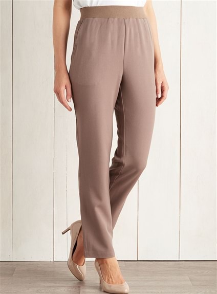 Relaxed Fit Ankle Length Brown Trouser