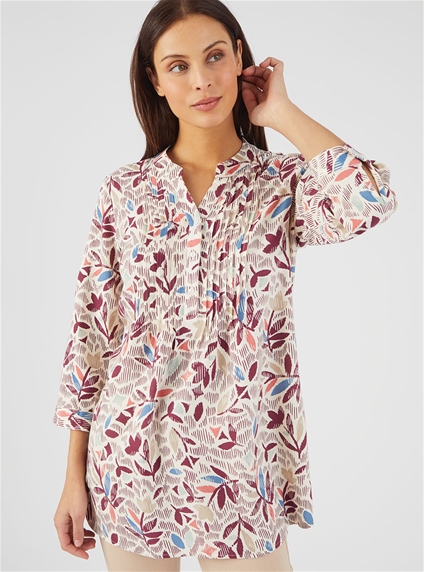 Graphic Leaf Tunic - Infashion