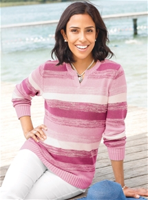 Melange Stripe Sweater
