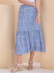 Tiered Midi Skirt