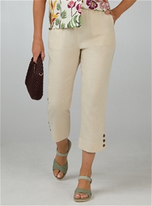 Button Hem Capris
