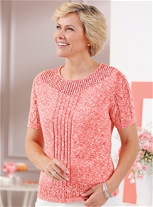 Tangerine Short Sleeve Sweater