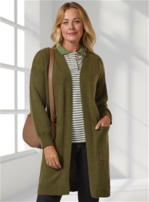 Long Sleeve Longline Cardigan