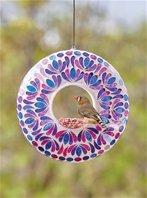 Mosaic Glass Bird Feeder